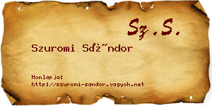 Szuromi Sándor névjegykártya